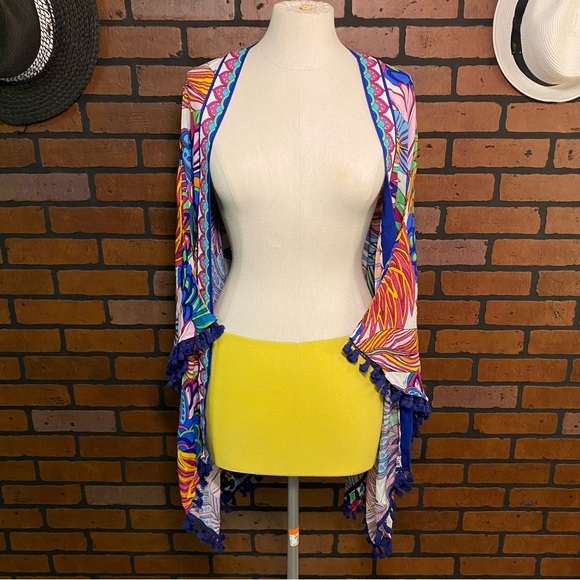 NWT Trina Turk Paradise Plume Kimono Cover Up - Picture 6 of 11